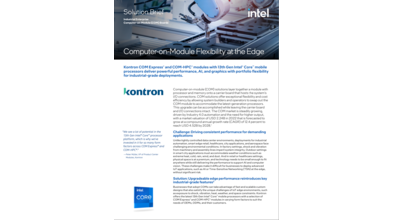 Intel Solution Brief: Computer-on-Module Flexibility at the Edge