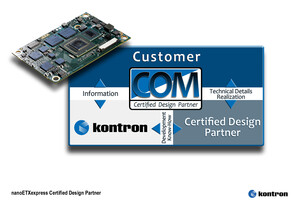 Kontron certified design partners, Diamond Point, b-plus, ACCES I/O and Microteam announce support and planned development based on nanoETXexpress Computer-on-Module specification